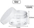 SATINIOR 24 Pieces Empty Clear Plastic Jars with Lids Round Storage Containers Wide-Mouth for Beauty Product Cosmetic Cream Lotion Liquid Butter Craft and Food (White Lid, 4 oz) by SATINIOR
