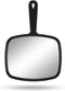 PROTECLE Hand Mirror - 10.3" L x 7.4" W Salon Barber Hairdressing Handheld Mirror with Handle, Square Black