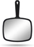 PROTECLE Hand Mirror - 10.3" L x 7.4" W Salon Barber Hairdressing Handheld Mirror with Handle, Square Black