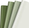 Whaline Sage Green Wrapping Paper Not Roll 4 Colors Gradient Green Gift Wrap Paper Folded Flat for Wedding Birthday