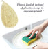 Natural Loofah Dish Sponge Pack of 10 Miw Piw Vegetable Scrubber for Kitchen - 100% Biodegradable Compostable
