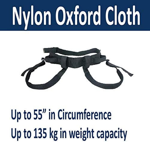 MB-2910 55 inch Patient Lift Transfer Gait Belt with Leg Straps & Quick Release Metal Buckle, Medical Nursing Safety