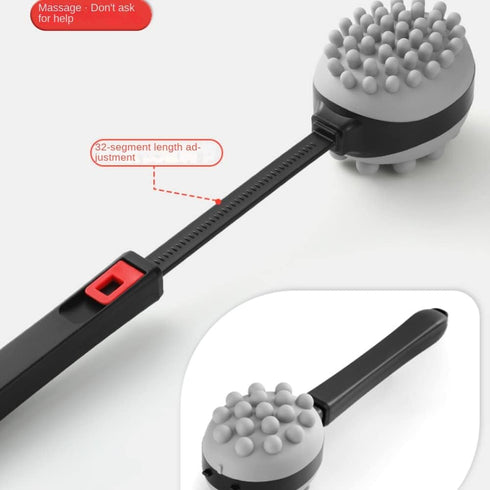 hammer Massage meridian beat stick shoulder neck beat back massager telescopic beat meridian beater (red)