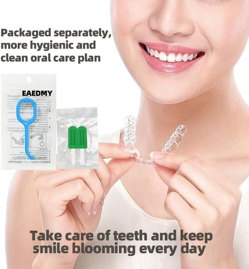 12PCS Clear Aligner Removal Tools with 2PCS Aligner Chewies for Invisible Retainers and Dentures, Dental Kit (3.Mint)