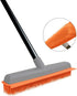 TreeLen Rubber Broom - Carpet Rake Pet Hair Remover with Squeegee Extension for Cleaning Floors