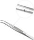 Stainless Steel Tweezers with Curved Serrated Tip, Multipurpose Sewing Machine Tweezers Forceps (2 Pcs Set)