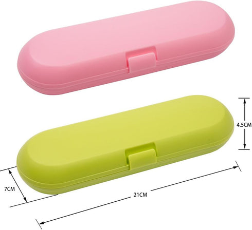 Nincha Plastic Electric Toothbrush Travel Case for Oral-B Pro Series, 2 Packs (Green & Pink)
