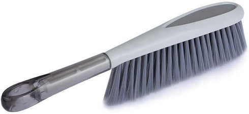 Tian Chen Hand Broom - 14 Inch Large Counter Duster with Stiff Plastic Bristle Brush for Home and Shop (Gray)