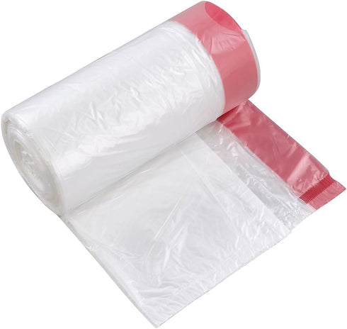 13 Gallon Drawstring Clear Trash Bags, 120 Counts