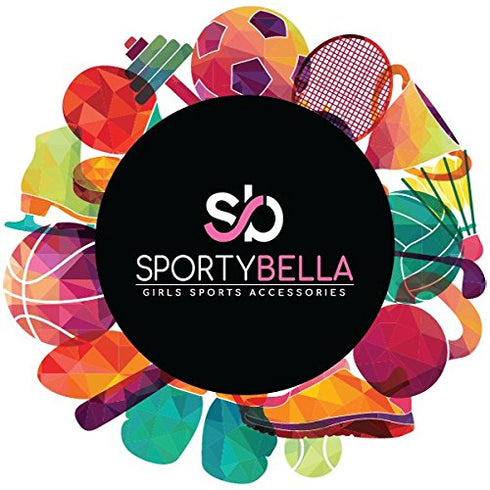 Sportybella Tennis Hair Accessories for Girls (Black/White) - No Crease Hair Ties, Stylish Design for Young Tennis