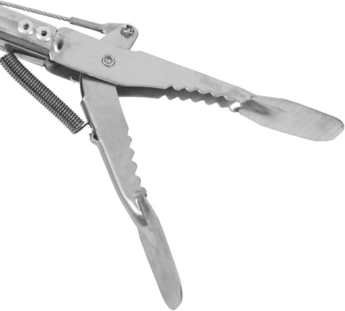 HAMPPLIES 118cm Foldable Stainless Steel Grabber Tool with Clamp Long Reacher Aid for Elderly and Disabled Patients