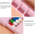Travel Pill Organizer, 3 Times a Day Pill Box for Vitamins, Fish Oil, Supplements, Waterproof (Pink, 1PCS)