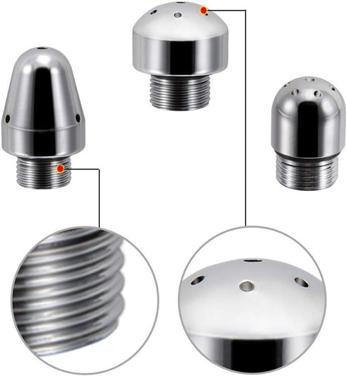 Nozzle Shower Cleaner - 3 Heads Aluminum Cleansing Colonic Douche System (Silver)