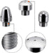 Nozzle Shower Cleaner - 3 Heads Aluminum Cleansing Colonic Douche System (Silver)