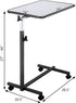 Kcelarec Bed Tray Overbed Table with Wheels, Rolling Tray Tables - Beds Side Table for Laptop, Eating, Rolling Beds
