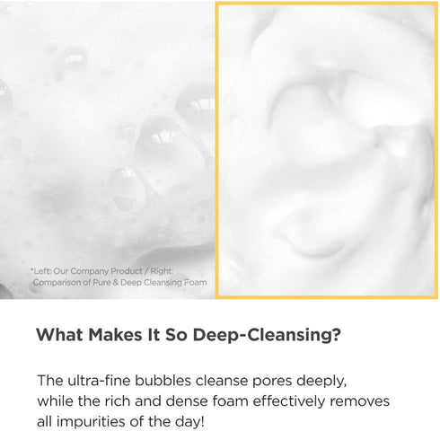 ma:nyo Pure & Deep Cleansing Foam - Gentle Face Wash with Natural Ingredients, Suitable for All Skin Types, 6.7 fl oz