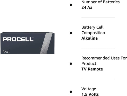 Bulk ProCell AA Batteries, 24/Box, PC1500
