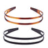 Set of 2 Women Hard Plastic Headband Hair Hoop, Black and Brown High-grade Hairband (Style F#)