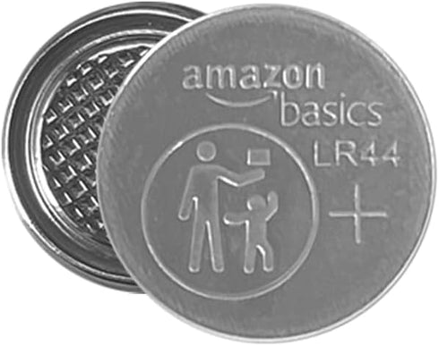 Amazon Basics 12-Pack LR44 Alkaline Button Cell Battery, 1.5 Volt, Long Lasting Power, Mercury-Free