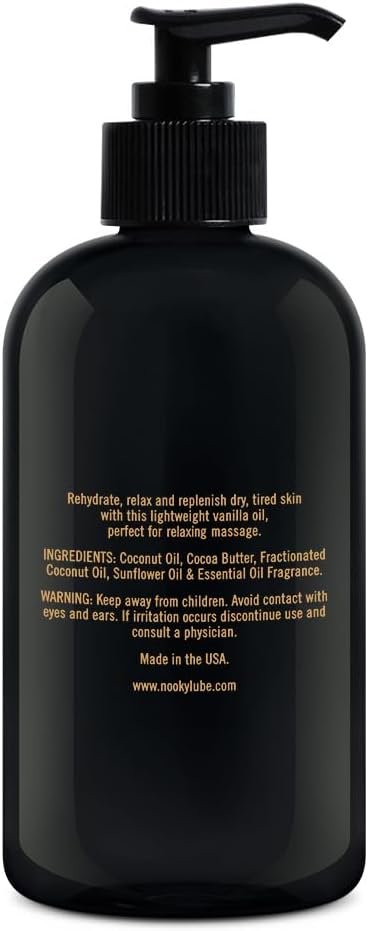Oil.16 Nooky Vanilla Massage Oil with Fractionated Coconut Ounce