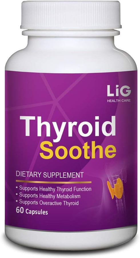 LIG Health Care LIG Thyroid Soothe Iodine-Free Formula for Overactive Thyroid Immune Support - Heart