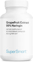 Supersmart Grapefruit Extract 600mg (99% Naringin) - High Potency GSE Supplement, 60 Vegetarian Capsules