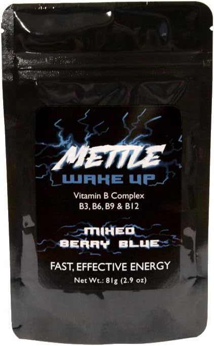 Mettle Energy Drink Powder - 25 Servings | Sugar Free | 200mg Caffeine - Mixed Berry Blue