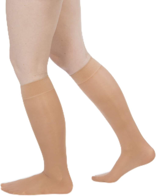 Allegro 15-20 mmHg Essential 16 Sheer Compression Support Hose, Knee High, Closed Toe