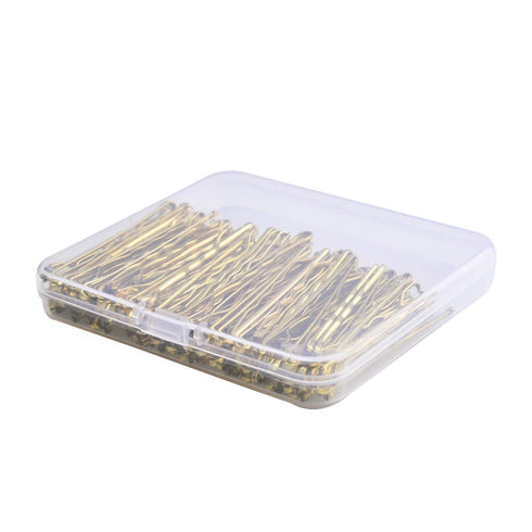 MORGLES 120PCS Blonde Hair Bobby Pins, 2 Inches Gold Hair Pins for Women with Box