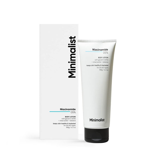 Minimalist Niacinamide 5% Body Lotion, 6.3 Oz / 180 gm with Shea Butter for Hydration & Skin Nourishment