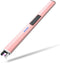 Rechargeable Electric Candle Lighter, Arc Plasma Flameless Windproof USB Lighter with Multi-Safety Protection (Rose