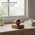 Vantico (1) Natural Wood Aroma Diffuser, Waterless Essential Oil Sphere Design, Walnut Base, Simple Minimalist Decor