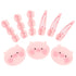 KESYOO Cartoon Pink Pig Hairpins, Cute Animal Barrettes, Stylish Accessories Hair Decor (9pcs)