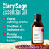 H’ana Clary Sage Essential Oil - 100% Natural for Diffuser, Skin, Hair & Aromatherapy 1 fl oz