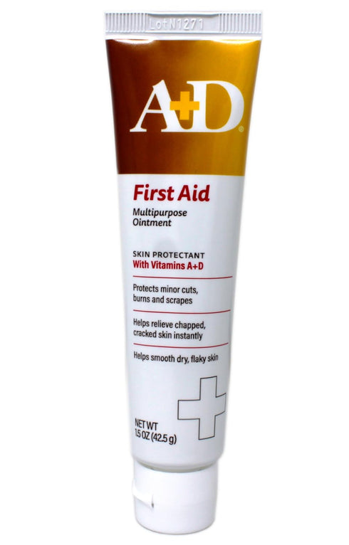 A+D First Aid Ointment Skin Protectant with Vitamin A&D, 1.50 oz (Pack of 2)