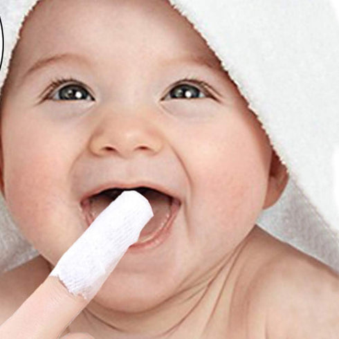 120Pcs Baby Teeth Soft Gauze Finger Clean, Oral Hygiene for 0-2 Years Old