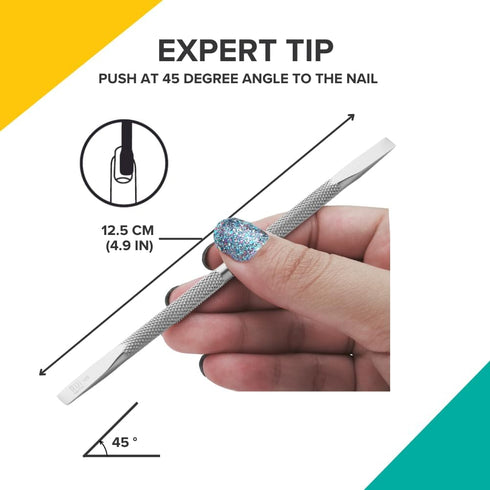 Rui Smiths Pro Cuticle Pusher, Stainless Steel Manicure Tool, Style 105