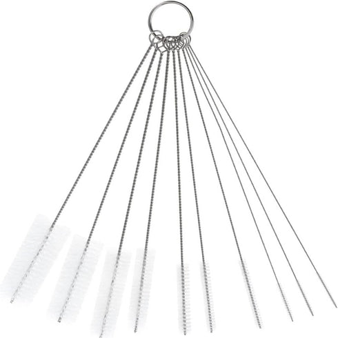Set of 10 Long Straw Brush, 8-inch Nylon Pipe Tube Cleaner with 10 Different Diameters for Sippy Cup, Water Bottle
