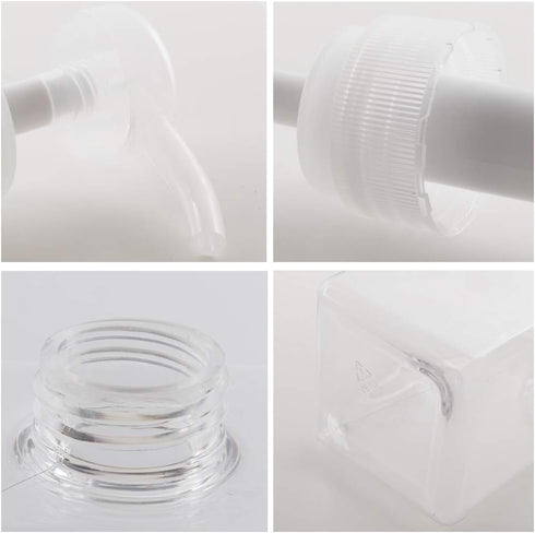 Pump Bottle 15oz/450ml, Refillable Plastic Empty Lotion Soap Dispenser for Bathroom Shampoo and Body Wash, Clear 2 Pack