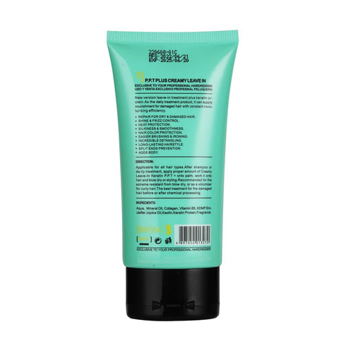 Lightweight Keratin Protein Leave In Conditioner Tube for Dry Damaged Hair, Moisturizing Jojoba Oil