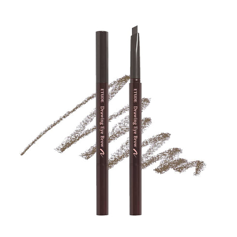 ETUDE Drawing Eye Brow #2 Gray Brown 21AD - Long-Lasting Eyebrow Pencil for Natural Daily Look, K-beauty