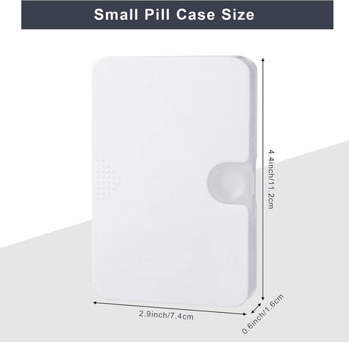 Patelai 3 Pieces Travel Pill Organizer, 6 Compartments Portable Medicine Box with Locking Hole, 3 Colors