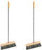 DOITOOL Outdoor Broom for Floor Cleaning, 2PCS 35 Inch House Brooms for Sweeping Indoor Soft Bristle Broom (Black)