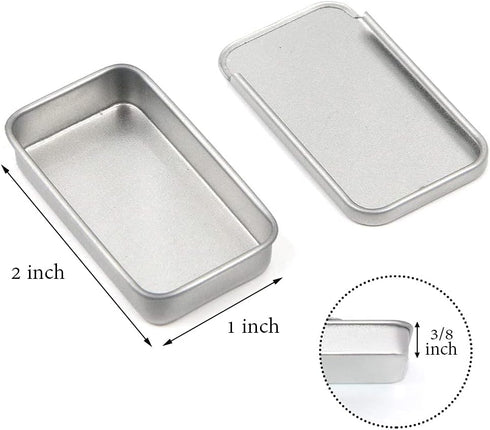 Empty Slide Top Tin Containers for Lip Balm, Crafts, Storage Kit - .25oz, 6 Pack by 1st Choice