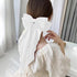 Large Hair Bow Clips for Women Girls, Silky Satin Hair Barrettes with Long Ribbon Tail, White Hair Bows Slides