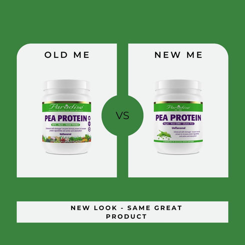 Paradise Herbs Pea Protein Powder - Organic, Keto, Paleo, Vegan, Non-GMO, 15 Servings, 450 G