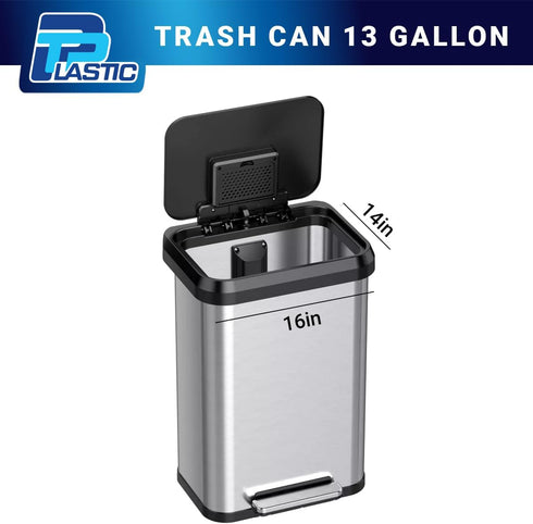 13 Gallon Drawstring Trash Bags, White Garbage Bags, Unscented, 132 Count, Strong Can Liners for Kitchen Home Office