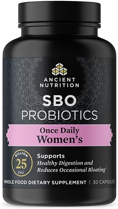 Probiotics for Women by Ancient Nutrition, Once Daily 30ct, Digestive Support & Reduces Occasional Bloating, 25 Billion
