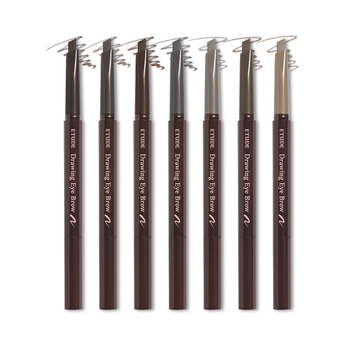 ETUDE Drawing Eye Brow #2 Gray Brown 21AD - Long-Lasting Eyebrow Pencil for Natural Daily Look, K-beauty