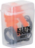 Klein Tools 605036 Corded Earplugs, 25dB NRR, Reusable Orange Earplugs, 6-Pack with Case for Industrial Use